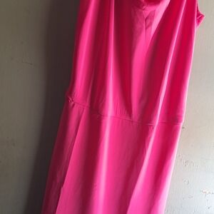 Sleeveless Hot Pink Maxi Dress